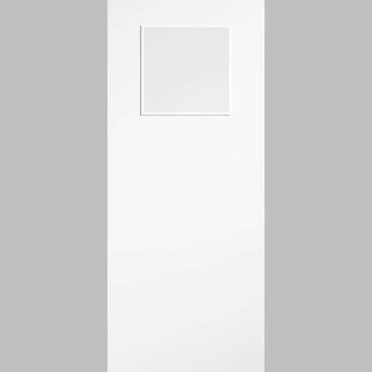 Primed White Flush 1G Glazed Fire Rated Door