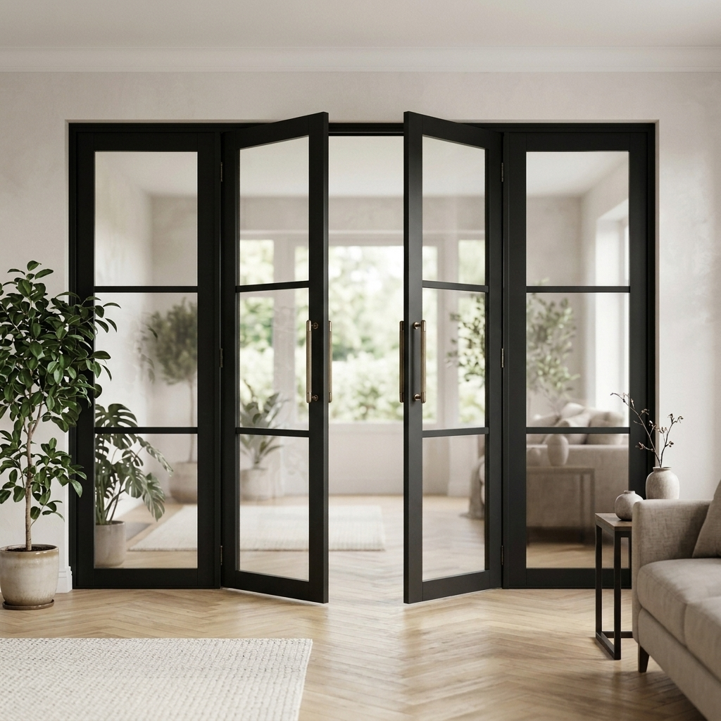 Urban 3L Industrial Style Clear Glazed Door Set 2832mm(w) x 2021mm(h)
