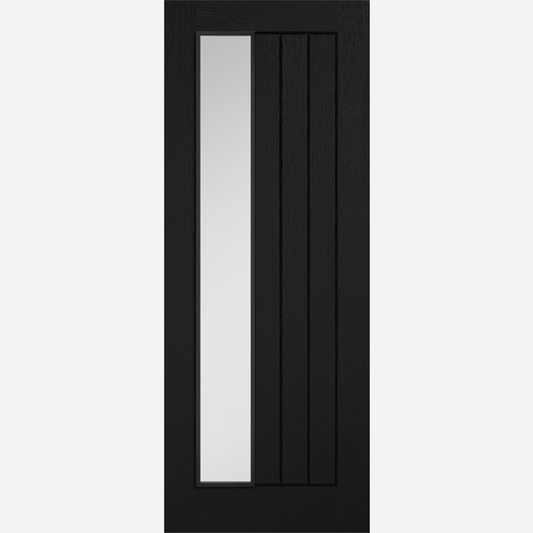 Black Mexicano Offset Glazed Internal Door