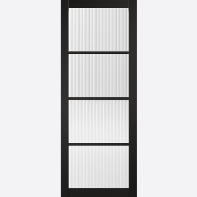Black Soho Reeded Glazed 4L