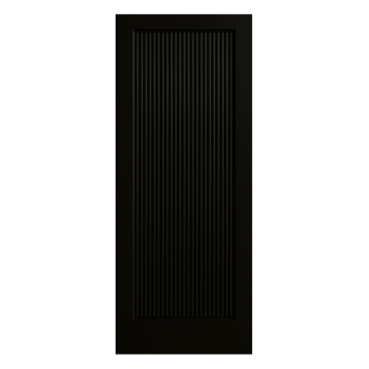 Fully Finished Black Ravenna Reeded FD30 Fire Rated Internal Door