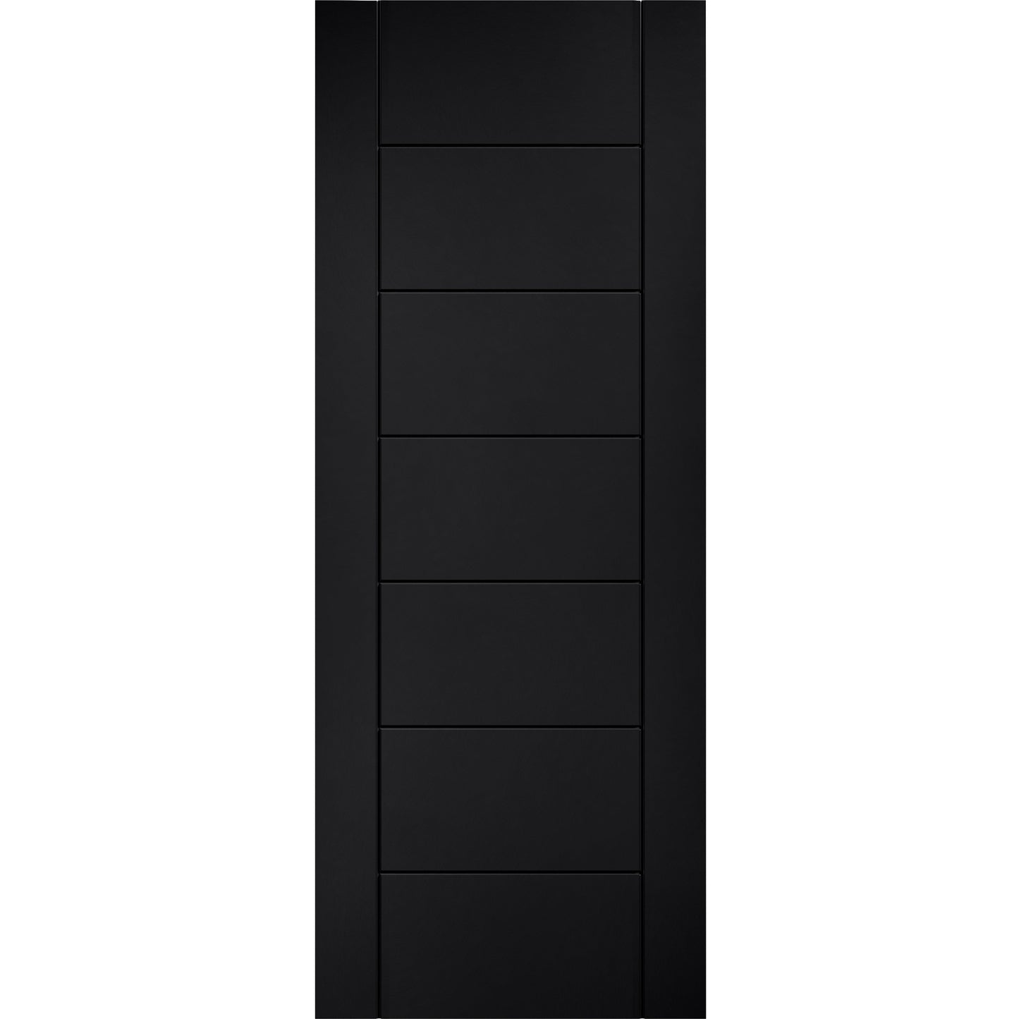 Laminate Linear 7 Panel Black Internal Door