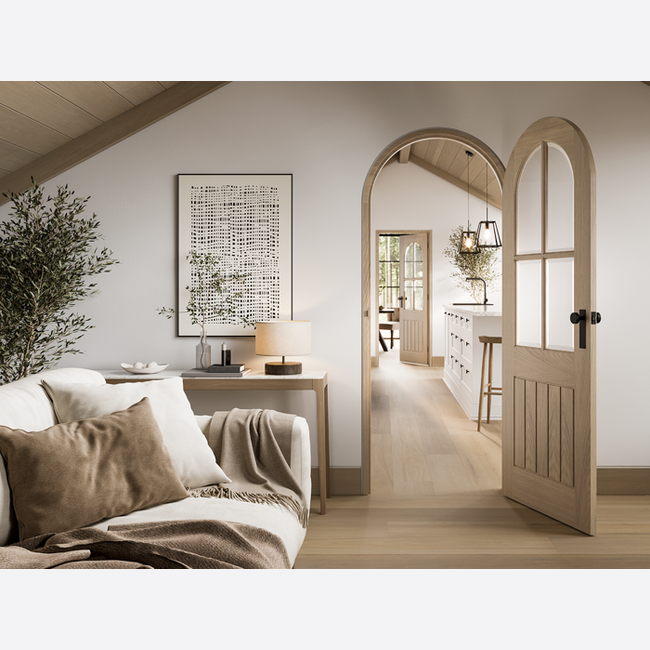 Blonde Oak Mexicano Arched Glazed Internal Door