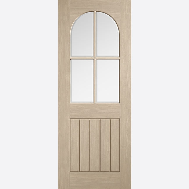 Blonde Oak Mexicano Arched Square Top Glazed Internal Door