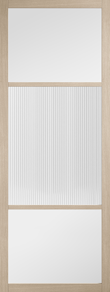 Blonde Oak Sutton Reeded Glazed Internal Door
