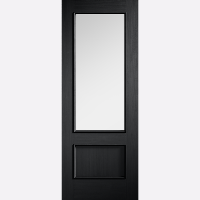 Charcoal Black Murcia Clear Glazed Internal Door