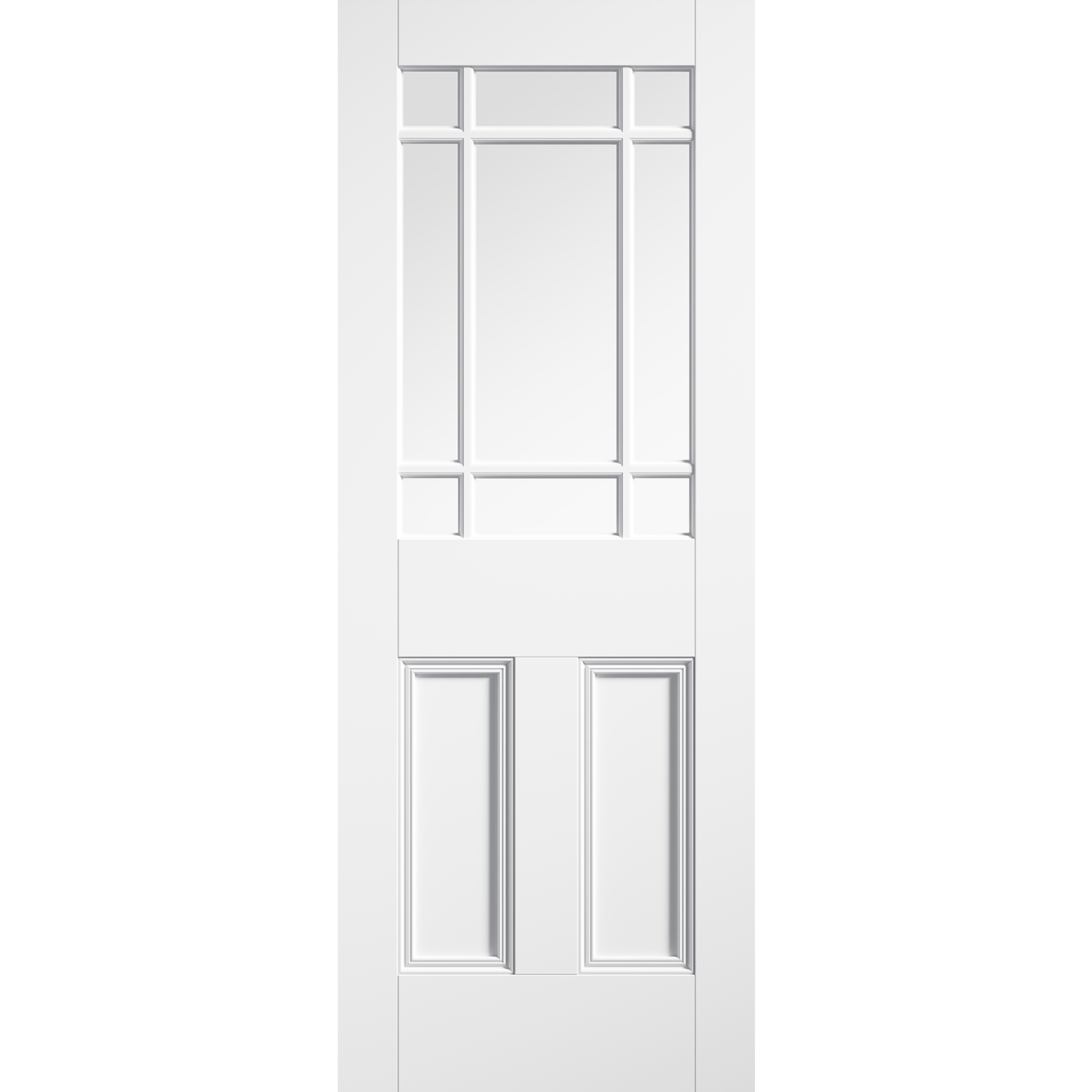 White Downham Glazed 9L Internal Door