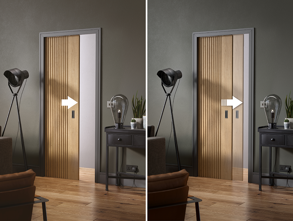 Flusso Pocket Door Kit with Soft Closure - Pre-Assembled