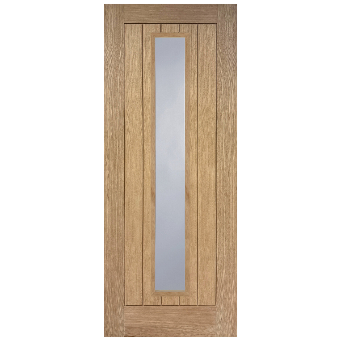 Unfinished Oak Tuscany 1 Light Clear Glazed Internal Door