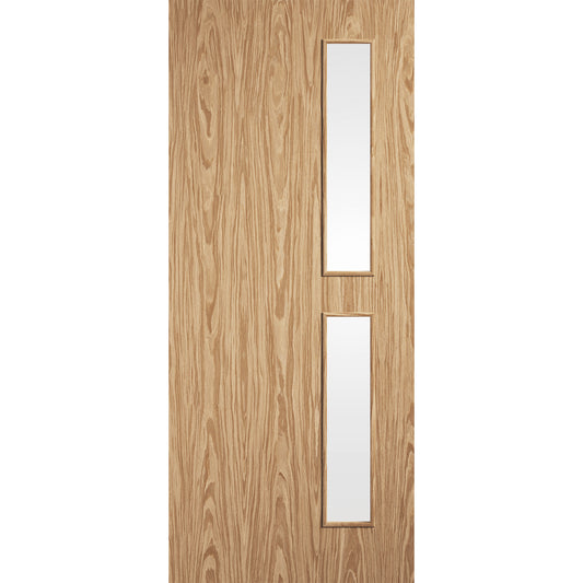 Pre-Finished Oak Flush 16G Glazed Fire Rated Door