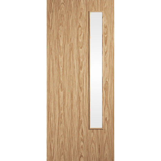 Pre-Finished Oak Flush 20G Glazed Fire Rated Door