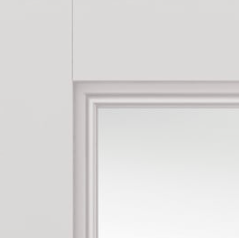 White Primed Catton 3 Panel Clear Glazed Internal Door
