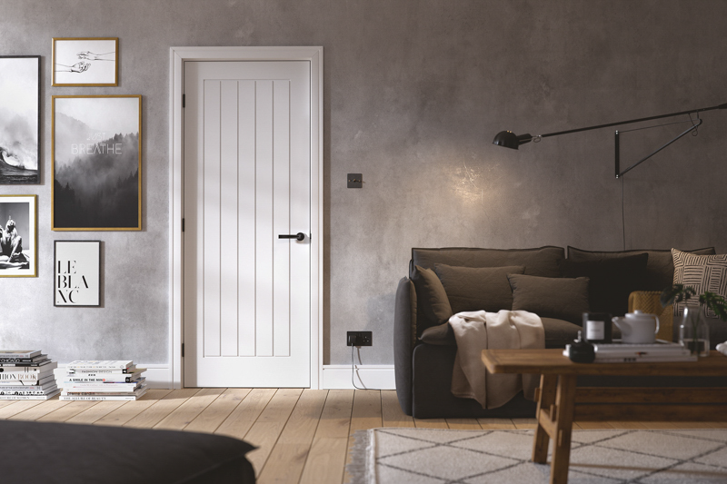 White Textured Mexicano Internal Door