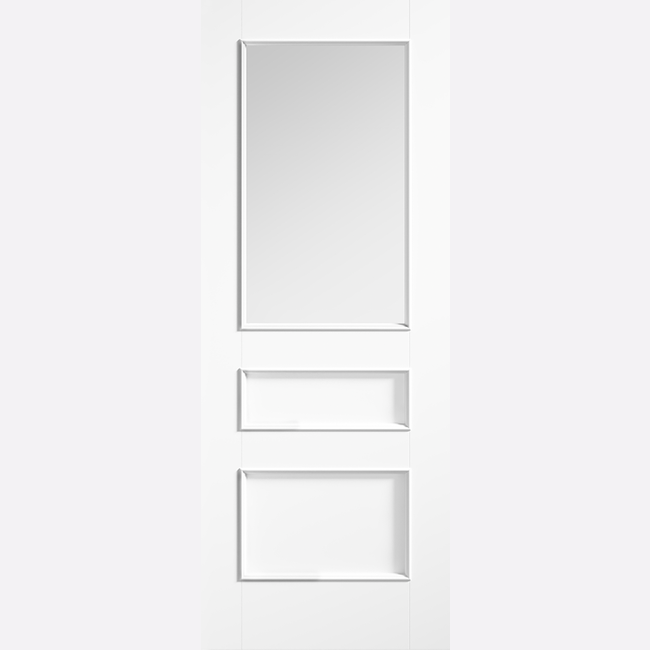 White Toledo Clear Glazed Internal Door