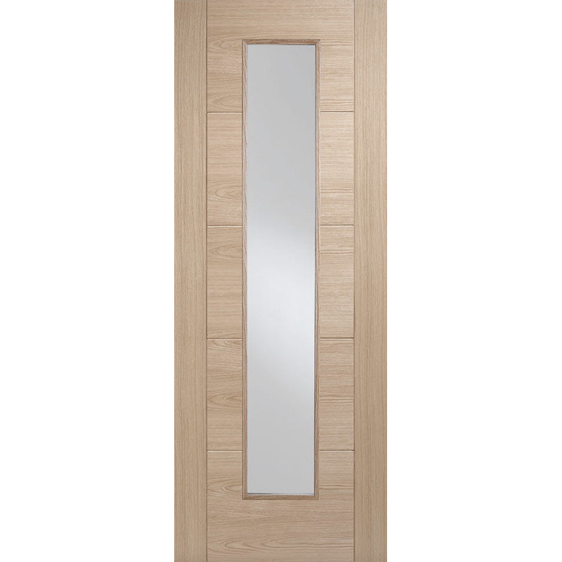 Oak Horizontal Ladder 5P Glazed Long Light Internal Door
