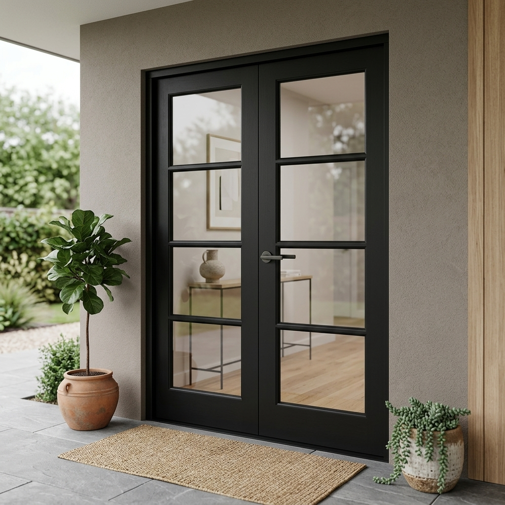 Hardwood Unglazed Pattern 70 Rebated External Door Pair