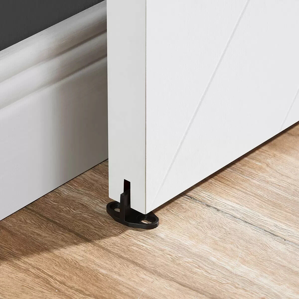 Ove Internal Barn Door - ODYSSEY Sliding Door with Kit in White Textured Wood