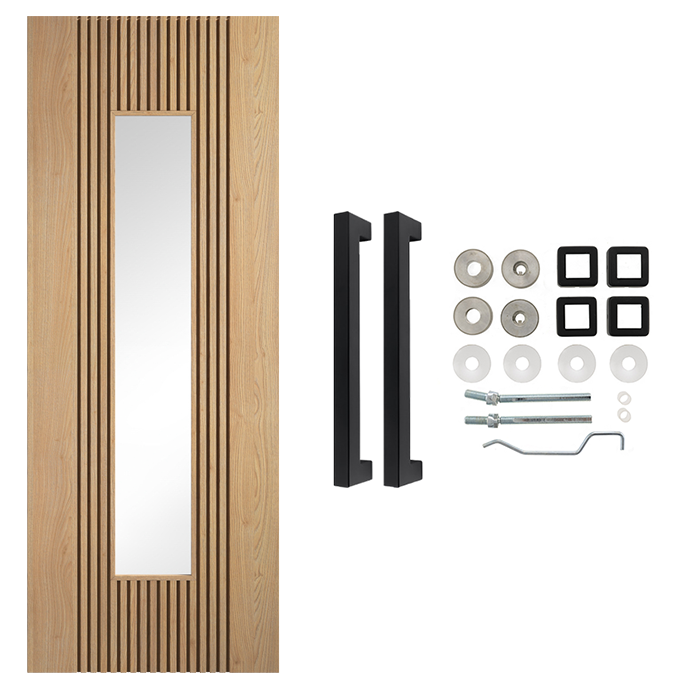 Fully Finished Sydney Glazed Internal Door with Handle Pack
