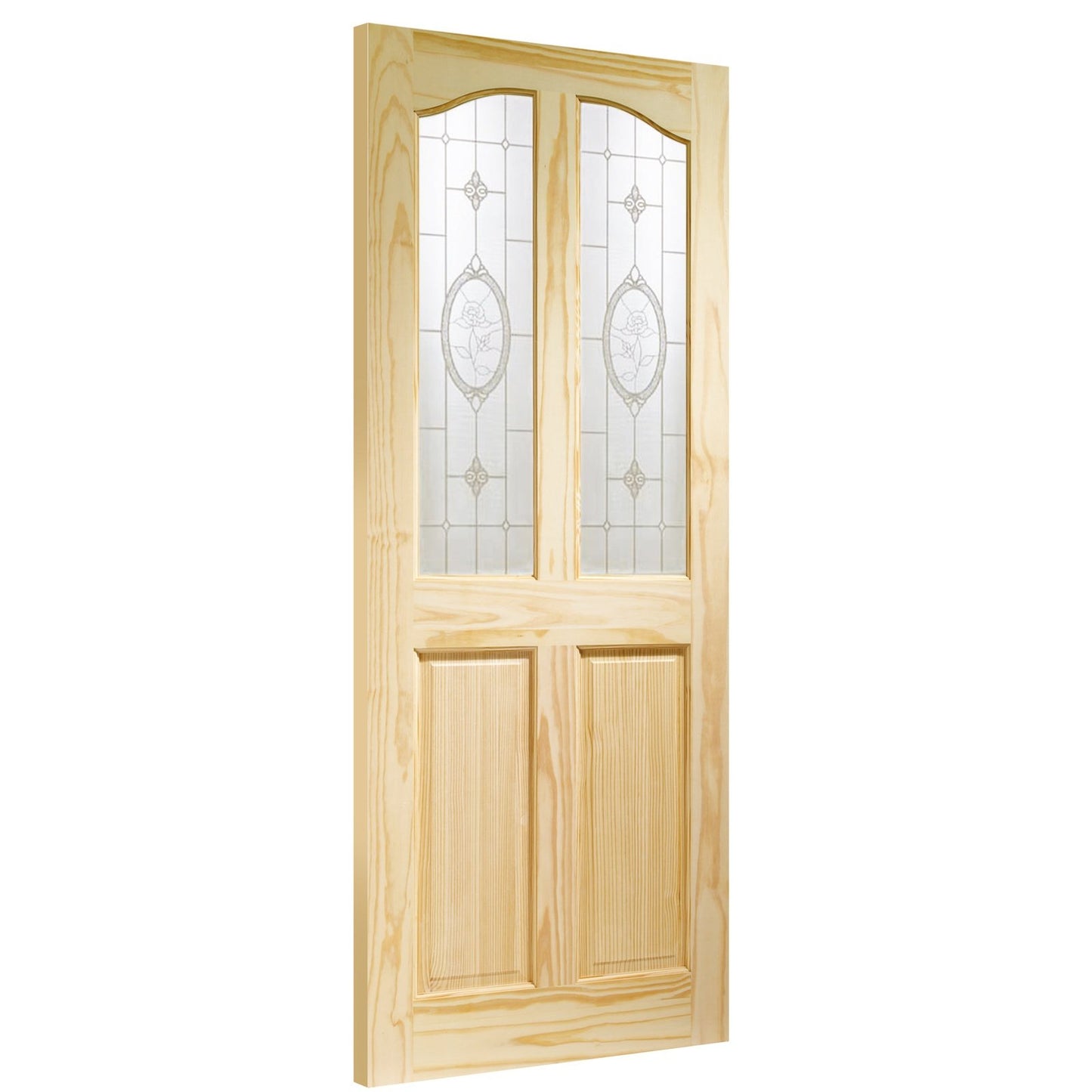 Internal Clear Pine Rio with Crystal Rose Glass