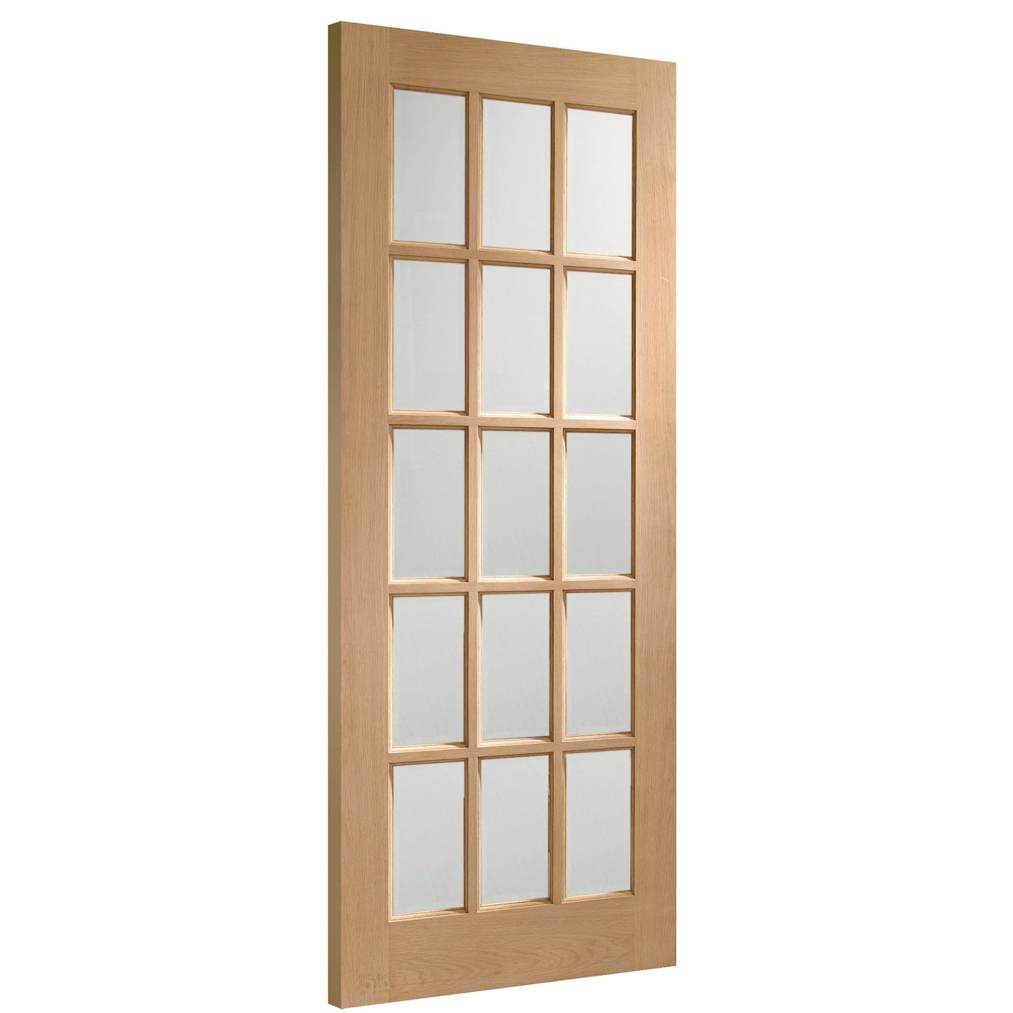 Internal Oak SA77 with Clear Bevelled Glass