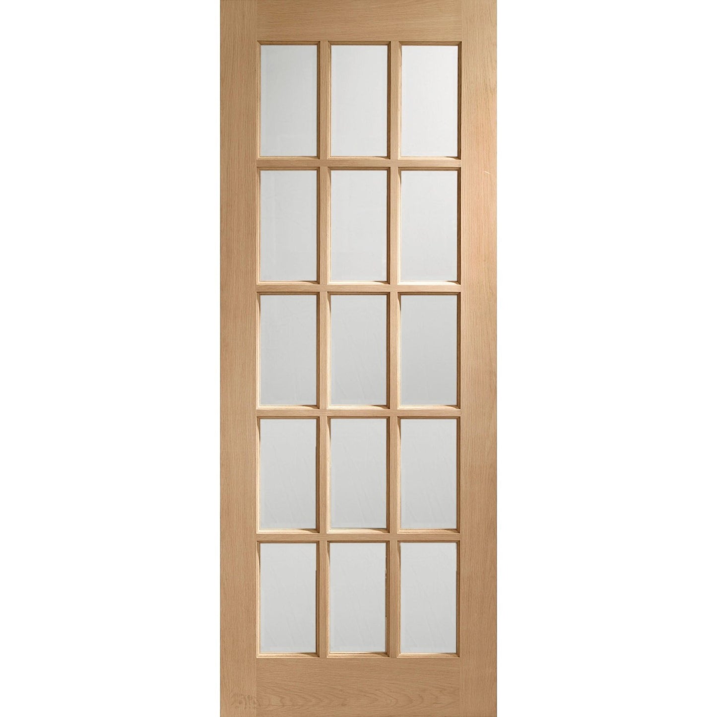 Internal Oak SA77 with Clear Bevelled Glass