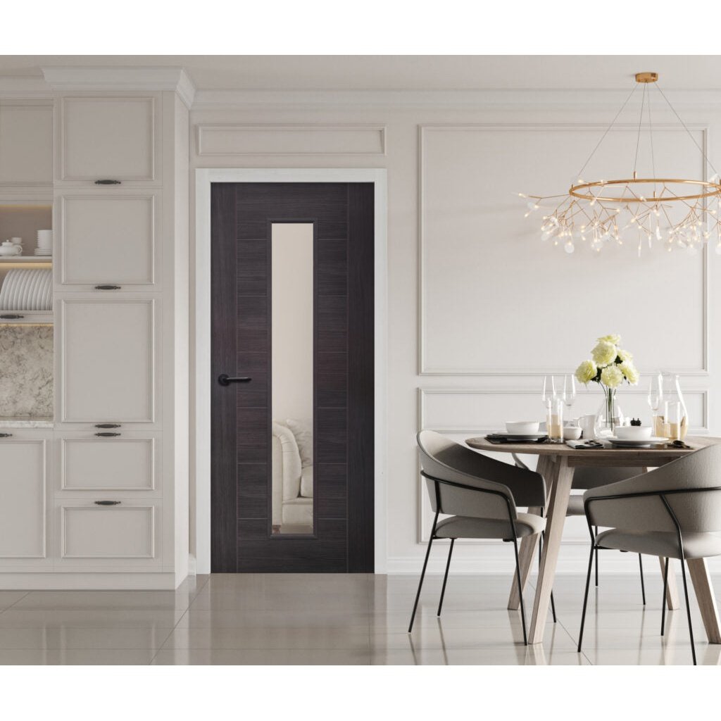 Internal Laminate Umber Grey Palermo with Clear Glass