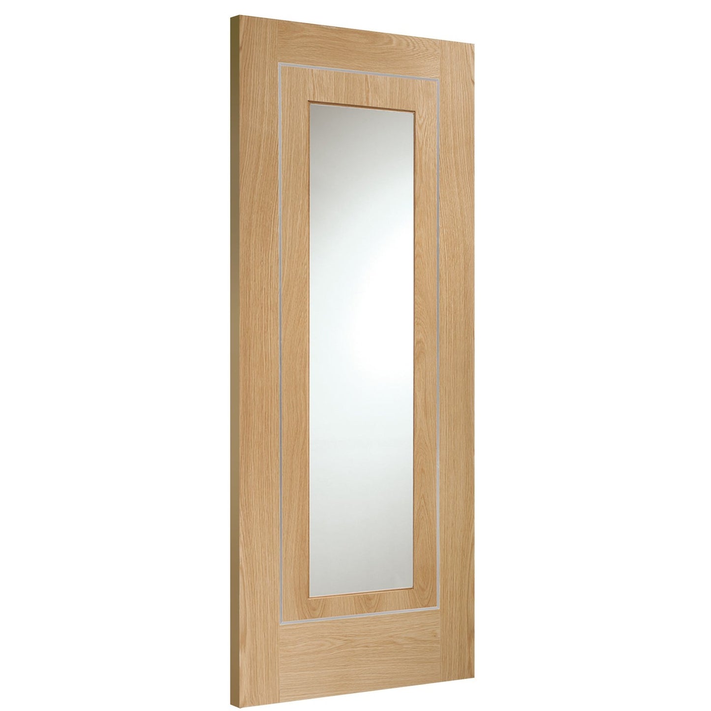 Internal Oak Pre-Finished Varese (Alum Inlay) Clear Glass