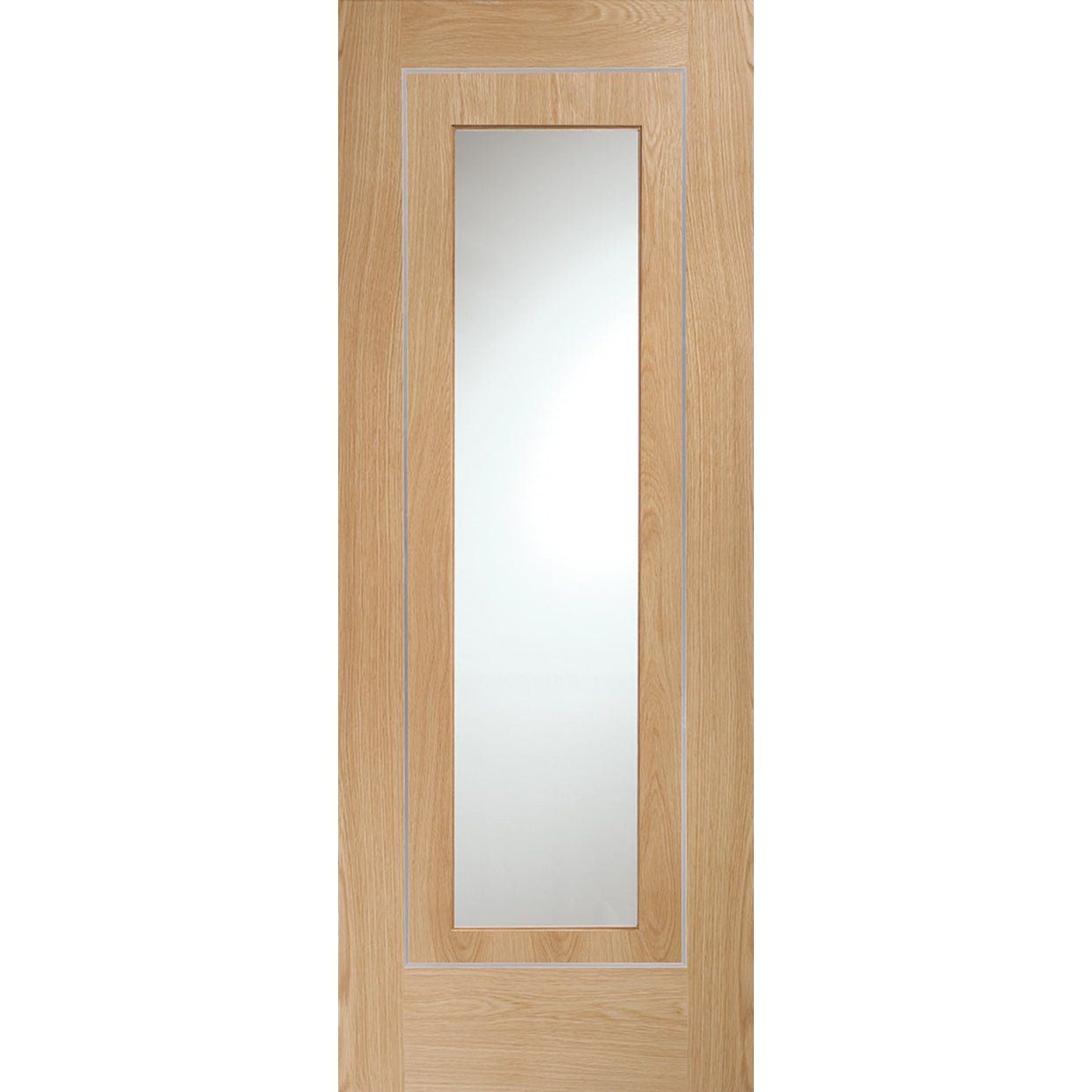 Internal Oak Pre-Finished Varese (Alum Inlay) Clear Glass