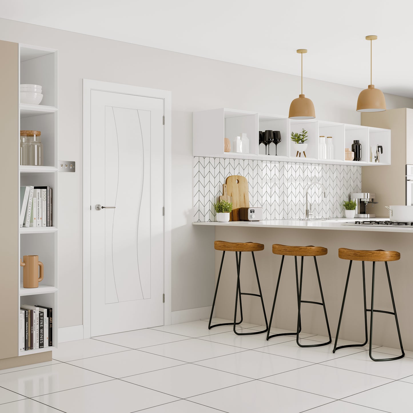 Internal White Pre-Finished Florence Fire Door
