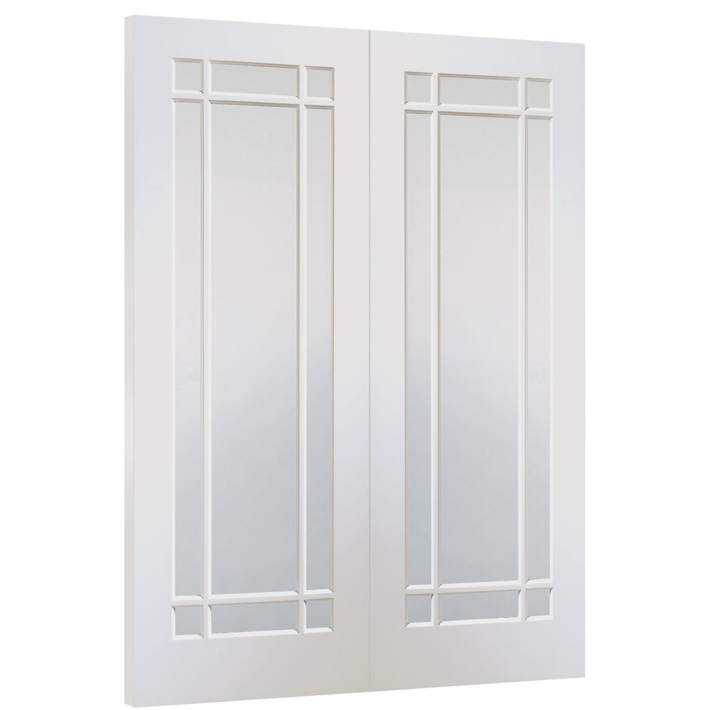 Internal White Primed Cheshire Pair with Clear Glass