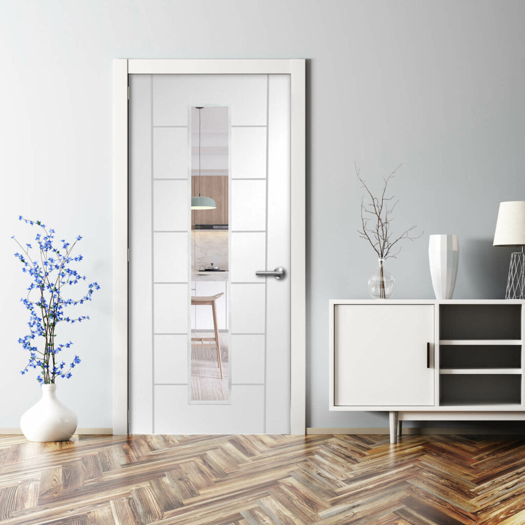 Internal White Primed Palermo 1 Light with Clear Glass