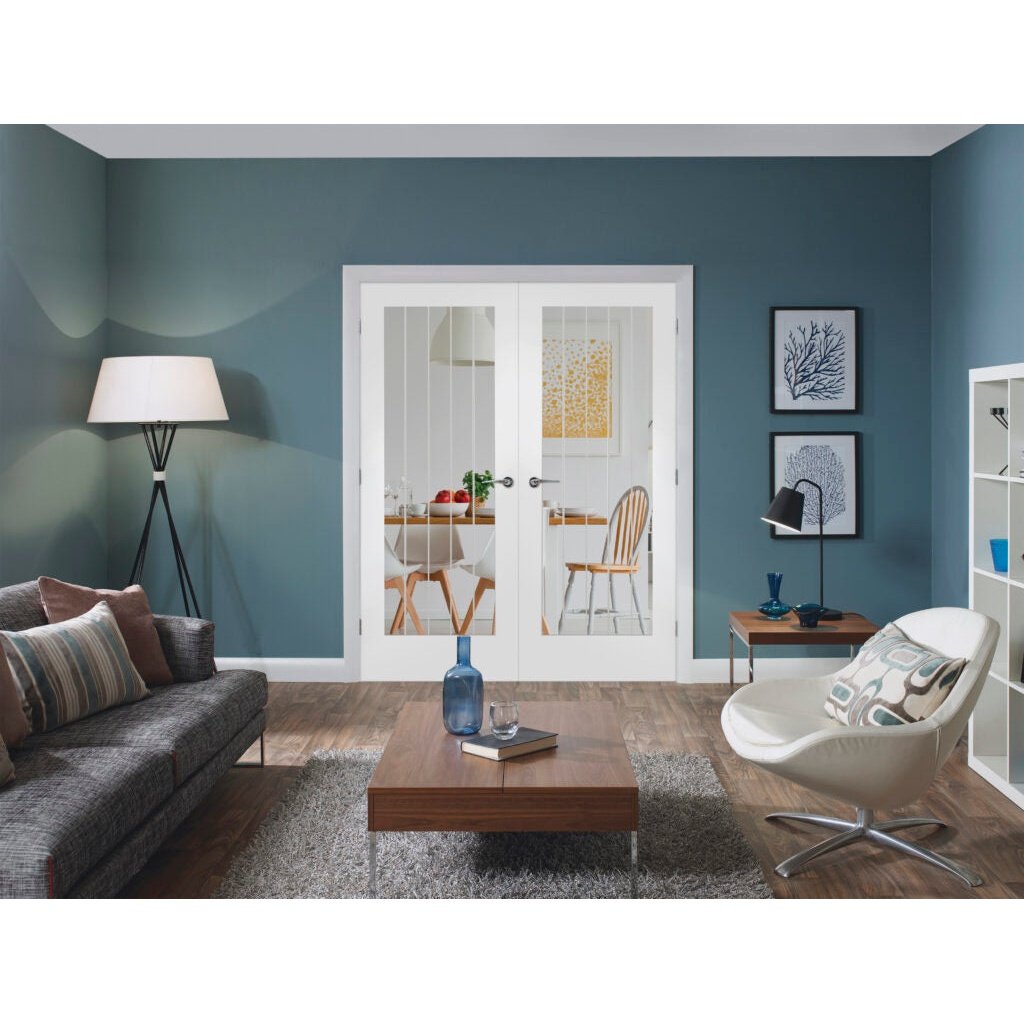 Internal White Primed Suffolk 1L Pair (Clear Etched Glass)