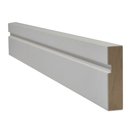 White Primed Architrave Single Groove