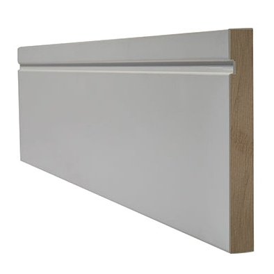 White Primed Skirting Single Groove