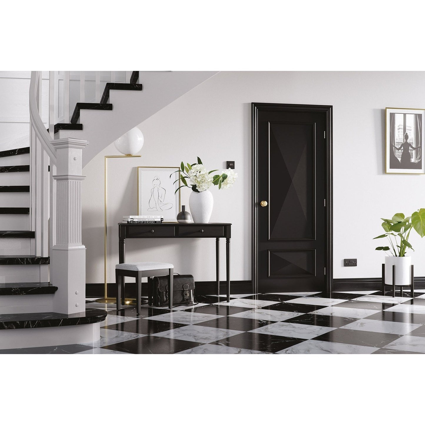 Black Knightsbridge 2P FD30 Fire Rated Internal Door