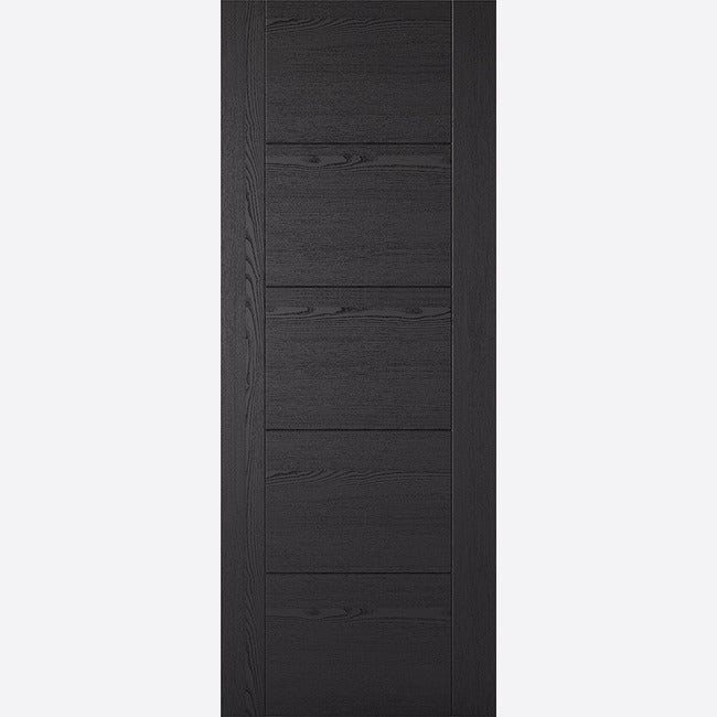 Black Ash Laminated Vancouver 5P FD30 Fire Rated Internal Door