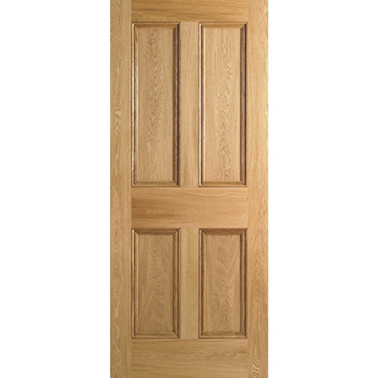 Oak Flat Panel 4P FD30 Fire Rated Internal Door