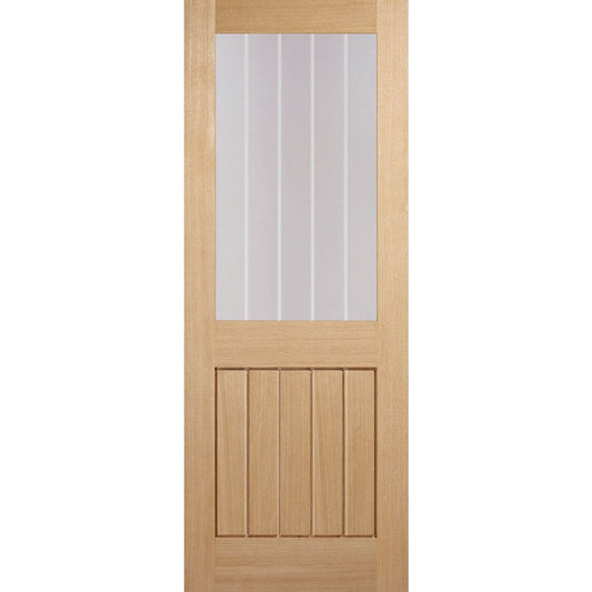 Oak Mexicano Glazed Half Light FD30 Fire Rated Internal Door