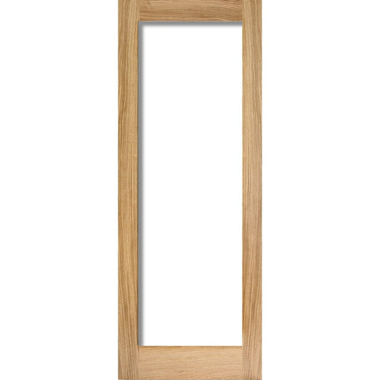 Oak Pattern 10 Clear Glazed 1L FD30 Fire Rated Internal Door