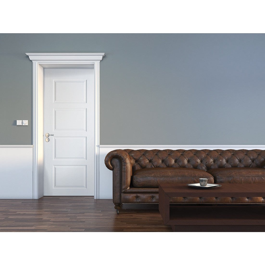 White Contemporary FD30 Fire Rated Internal Door