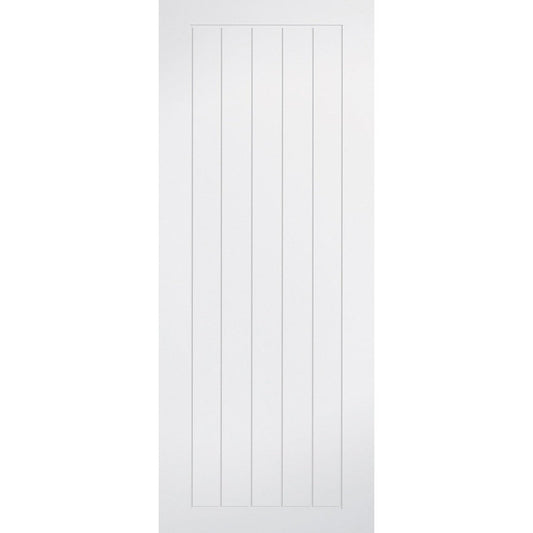 White Primed Cottage Mexicano Style FD30 Fire Rated Internal Door