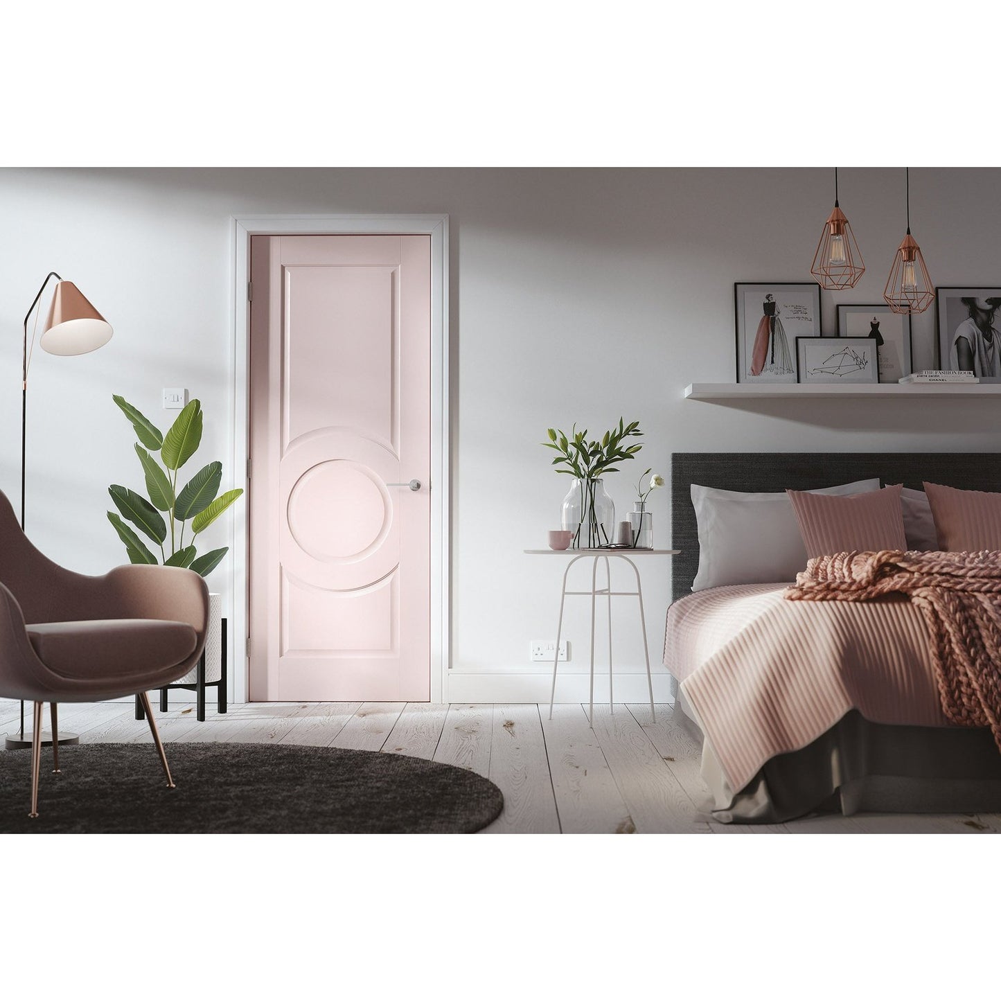 White Montpellier FD30 Fire Rated Internal Door