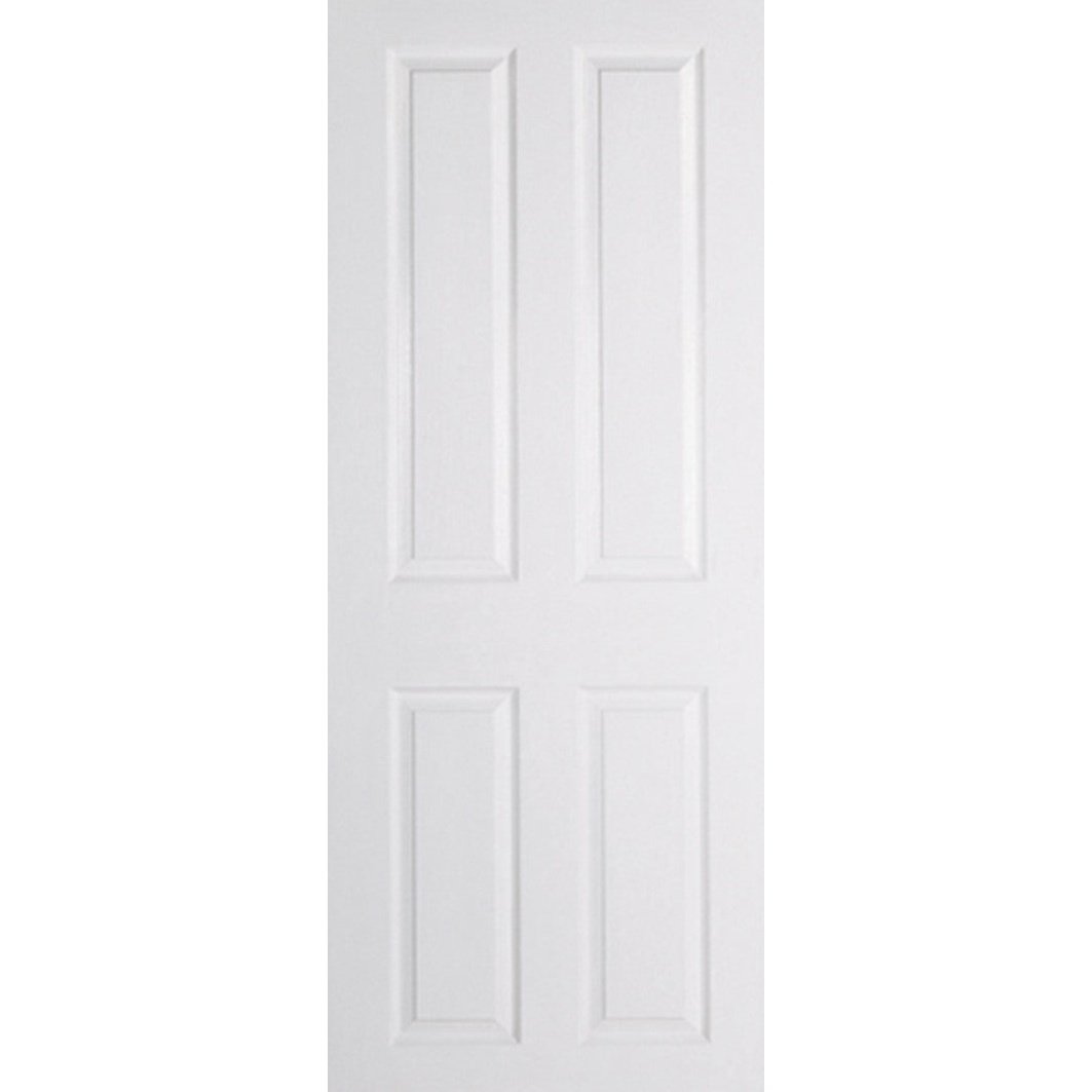 White Moulded Textured 4P Firecheck