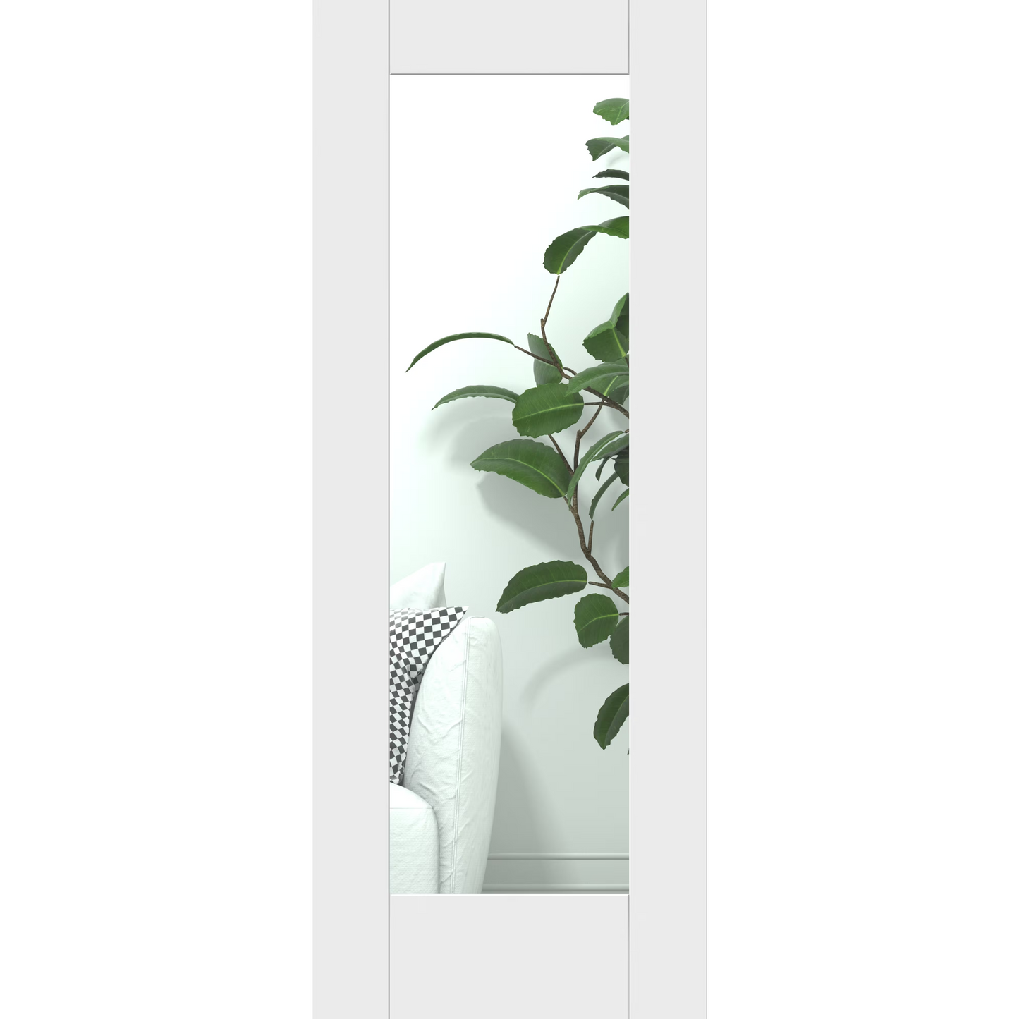 White Primed Pattern 10 Glazed FD30 Fire Rated Internal Door