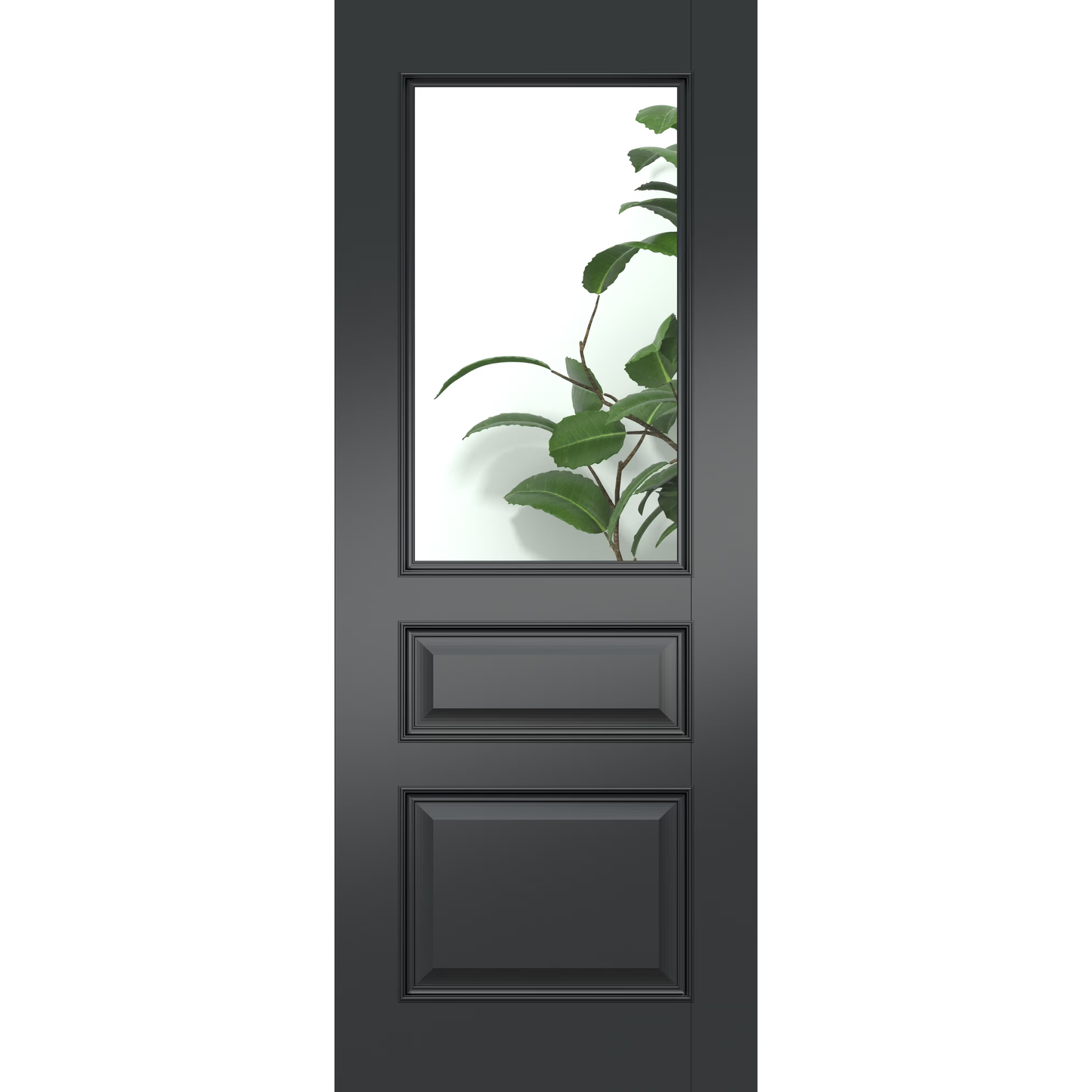Black Royale Glazed Pre-Finished Internal Door