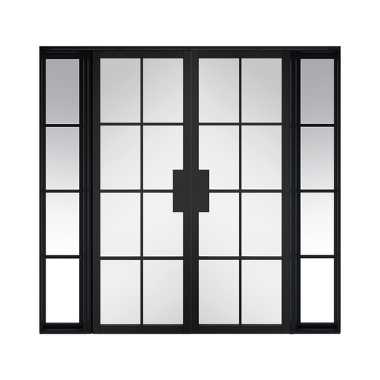 Industrial Style Malvern Clear Glazed Room Divider Door Set