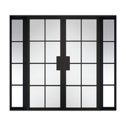Industrial Style Malvern Clear Glazed Room Divider Door Set