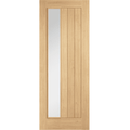 Internal Oak Belize Clear Glazed Offset