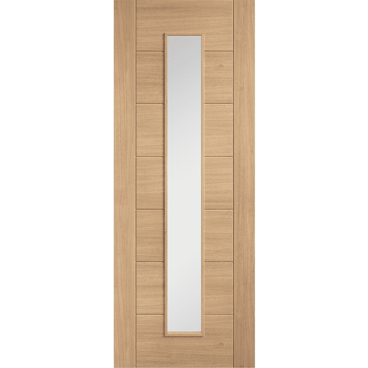 Oak Carini Pre-Finished Glazed Long Light Internal Door