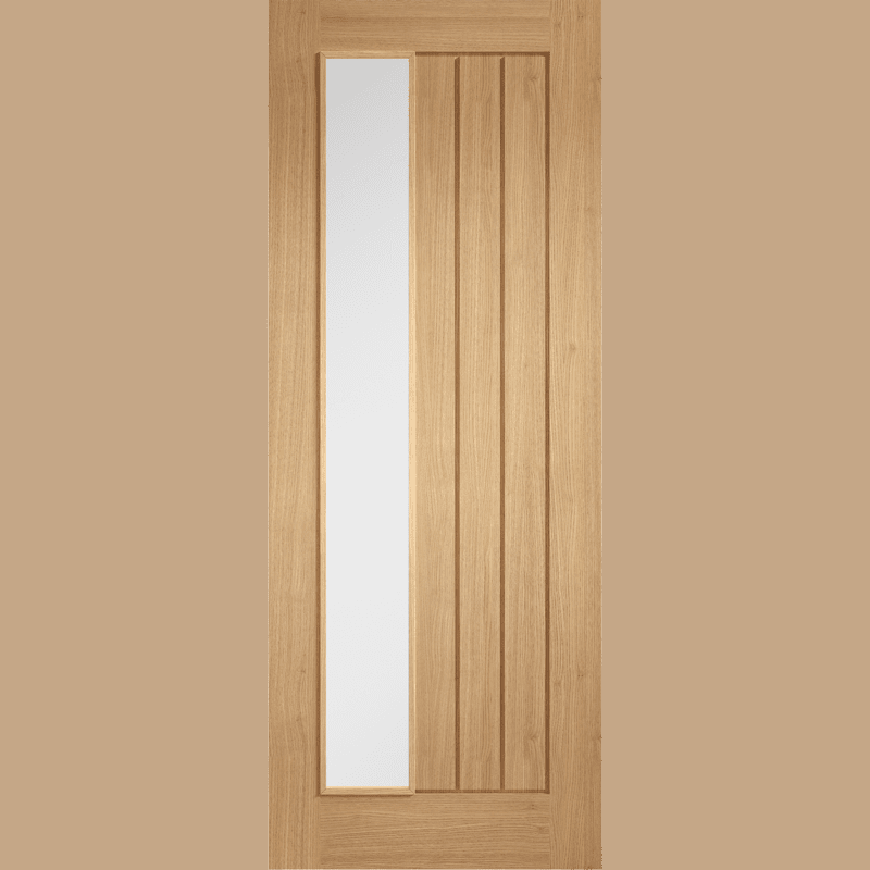 Oak Mexicano Offset Glazed Pre-Finished Internal Door